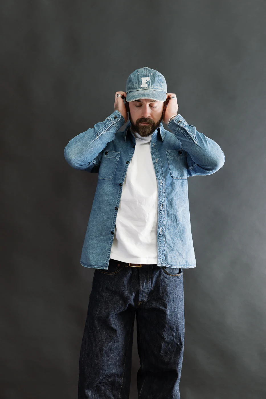 4890HW-19 - Denim Work Shirt Hand Wash - Indigo - Image 9