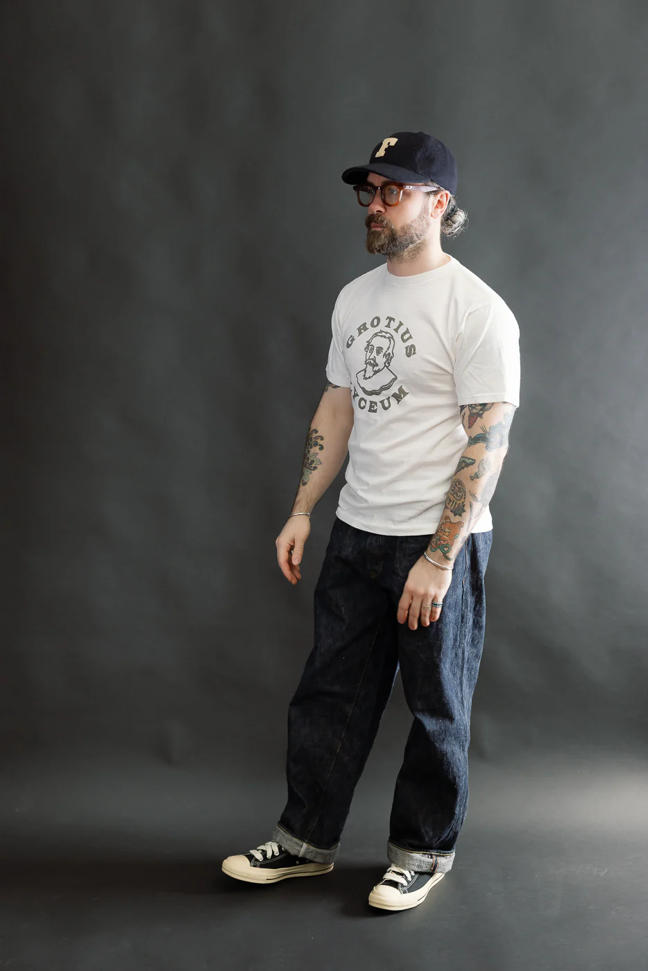 5.4oz - Raffy Tenjiku Printed T-Shirt "Grotius" - Off White - Image 6