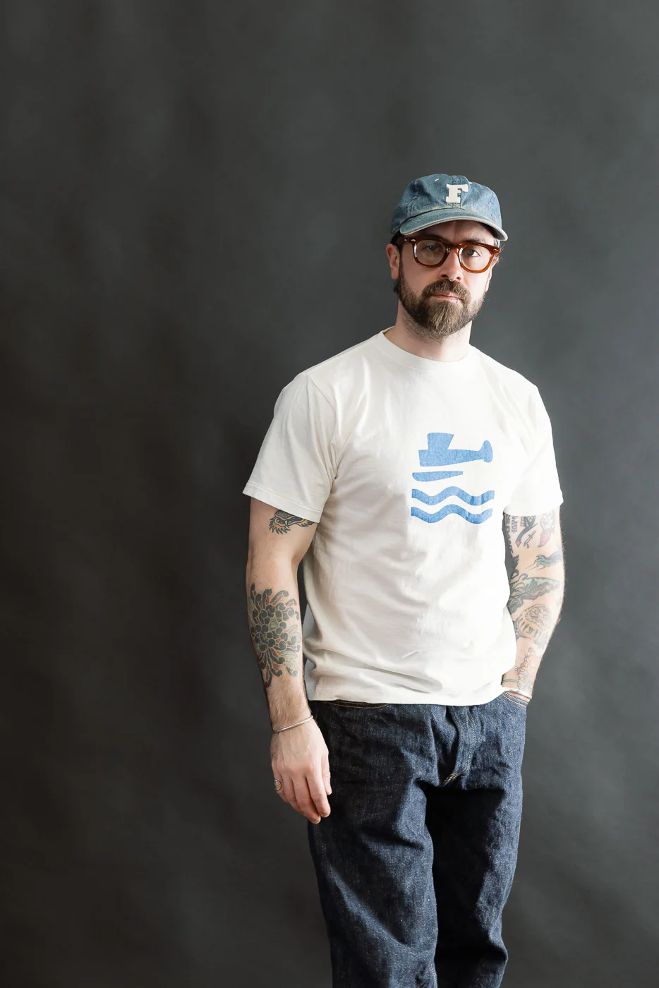 5.4oz - Raffy Tenjiku Printed T-Shirt "Seaplane" - Off White - Image 13