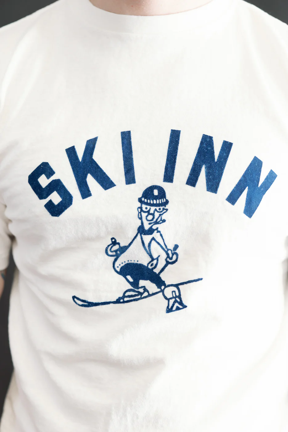 5.4oz - Raffy Tenjiku Printed T-Shirt "Ski Inn" - Off White - Image 14