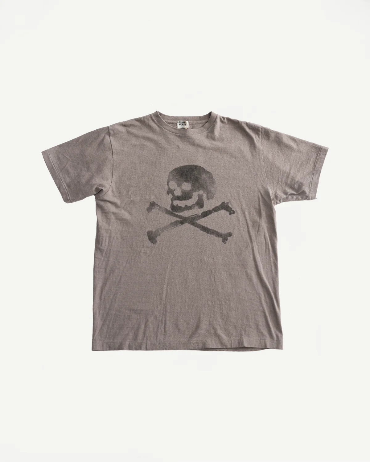 5.4oz - Raffy Tenjiku Printed T-Shirt "Skull & Crossbone" - Grey