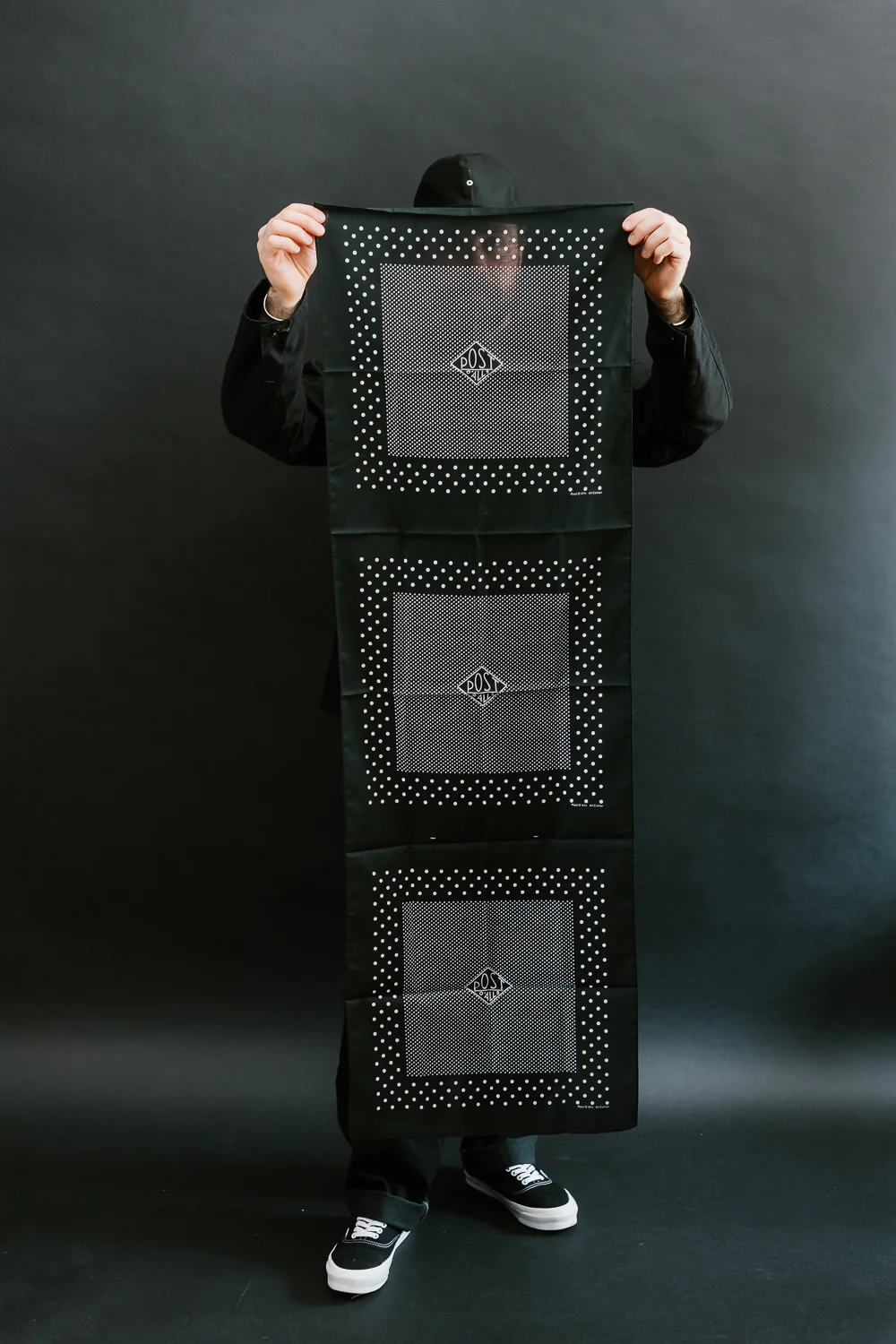 5001-CHA - Bandana Scarf Original 1993 Design - Charcoal - Image 4