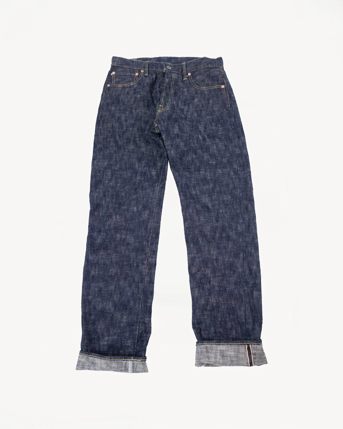 505-KA - 17oz "Kasuri" Slub Selvedge Denim - Retro Style Regular Straight