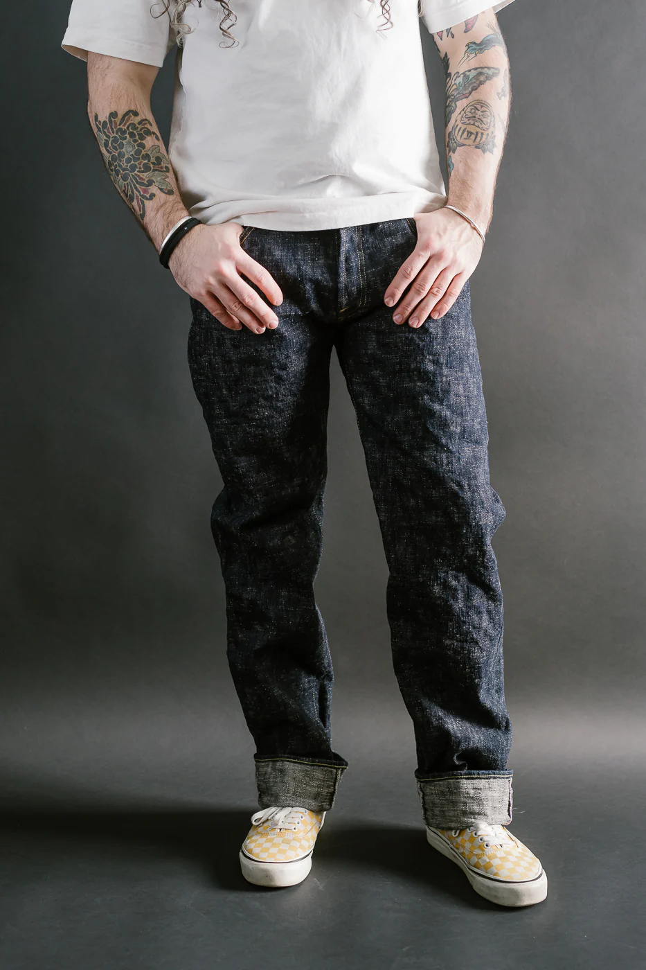 505-KA - 17oz "Kasuri" Slub Selvedge Denim - Retro Style Regular Straight - Image 10
