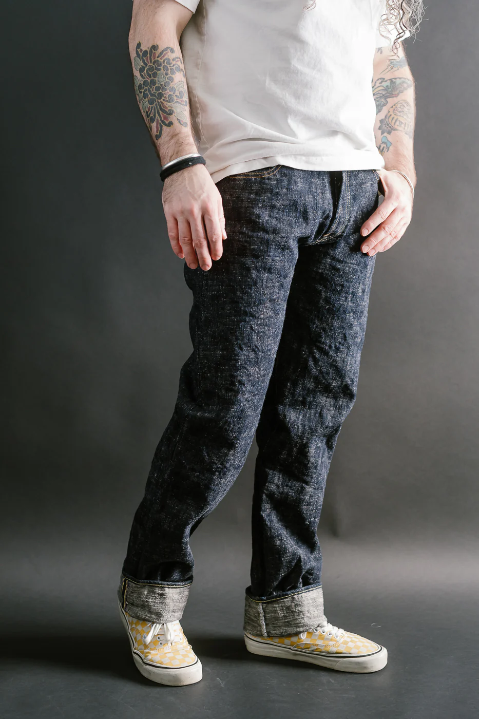 505-KA - 17oz "Kasuri" Slub Selvedge Denim - Retro Style Regular Straight - Image 11