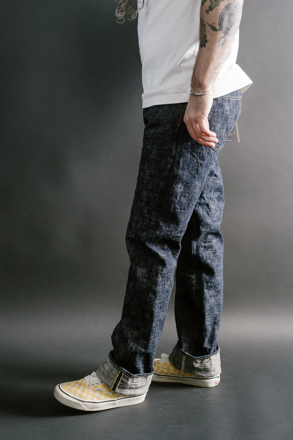 505-KA - 17oz "Kasuri" Slub Selvedge Denim - Retro Style Regular Straight - Image 14