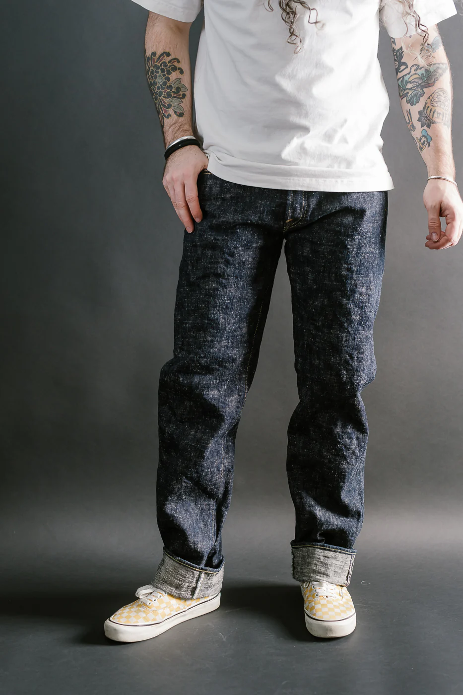 505-KA - 17oz "Kasuri" Slub Selvedge Denim - Retro Style Regular Straight - Image 15