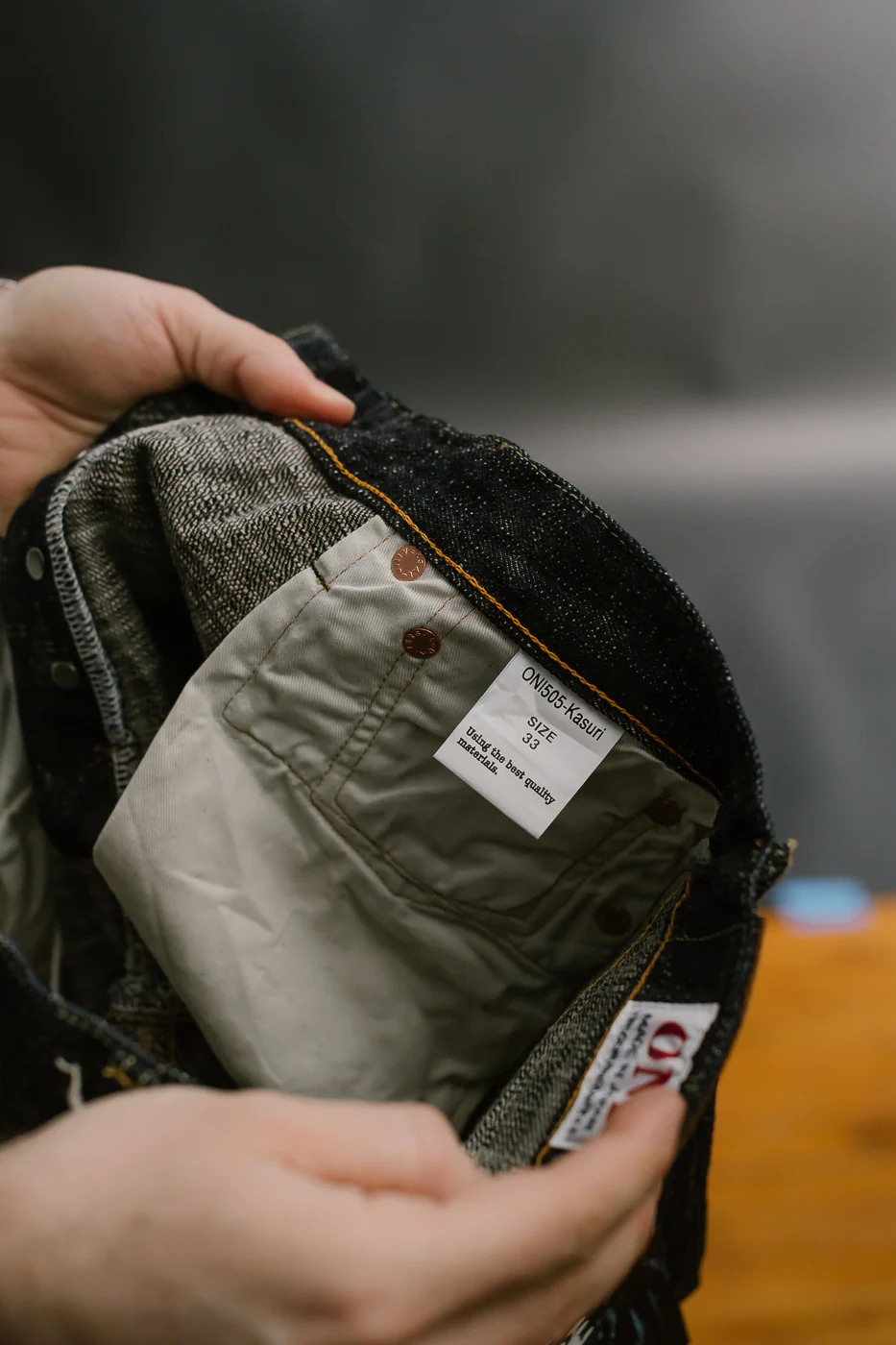 505-KA - 17oz "Kasuri" Slub Selvedge Denim - Retro Style Regular Straight - Image 21