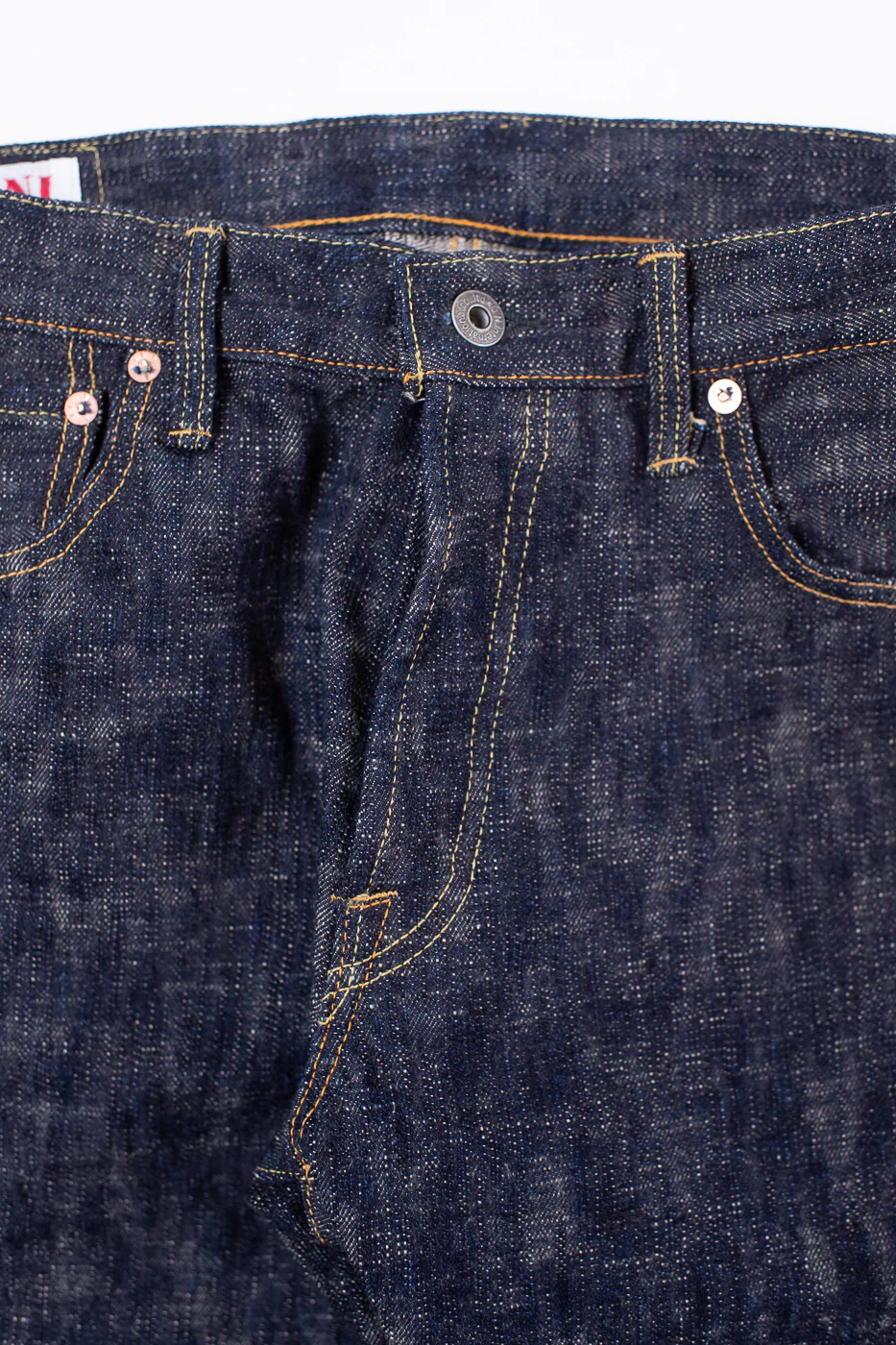505-KA - 17oz "Kasuri" Slub Selvedge Denim - Retro Style Regular Straight - Image 4
