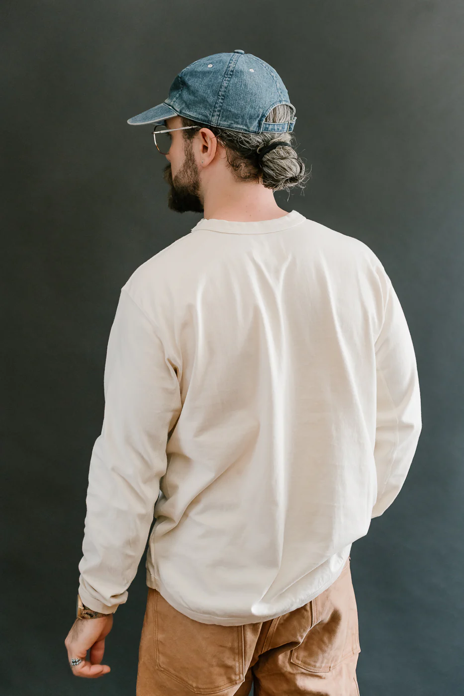 5222L - Flat Seam Heavyweight LS T-Shirt - Ecru - Image 11