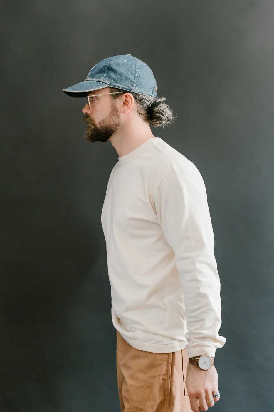 5222L - Flat Seam Heavyweight LS T-Shirt - Ecru - Image 12