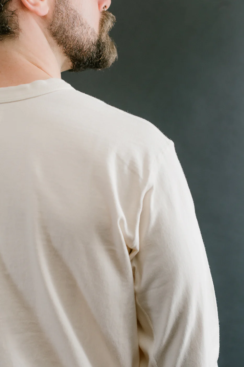 5222L - Flat Seam Heavyweight LS T-Shirt - Ecru - Image 17