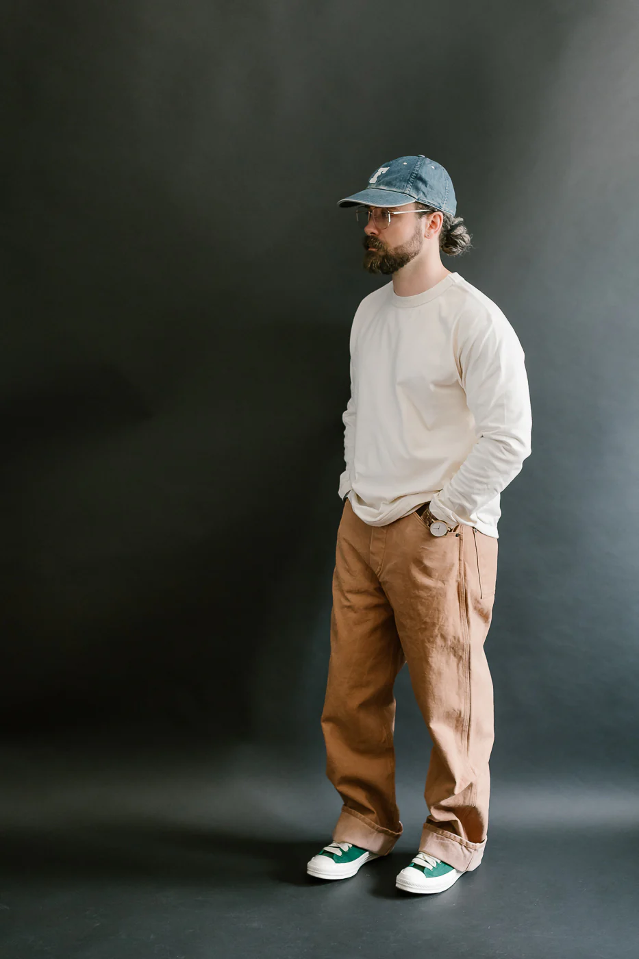 5222L - Flat Seam Heavyweight LS T-Shirt - Ecru - Image 6