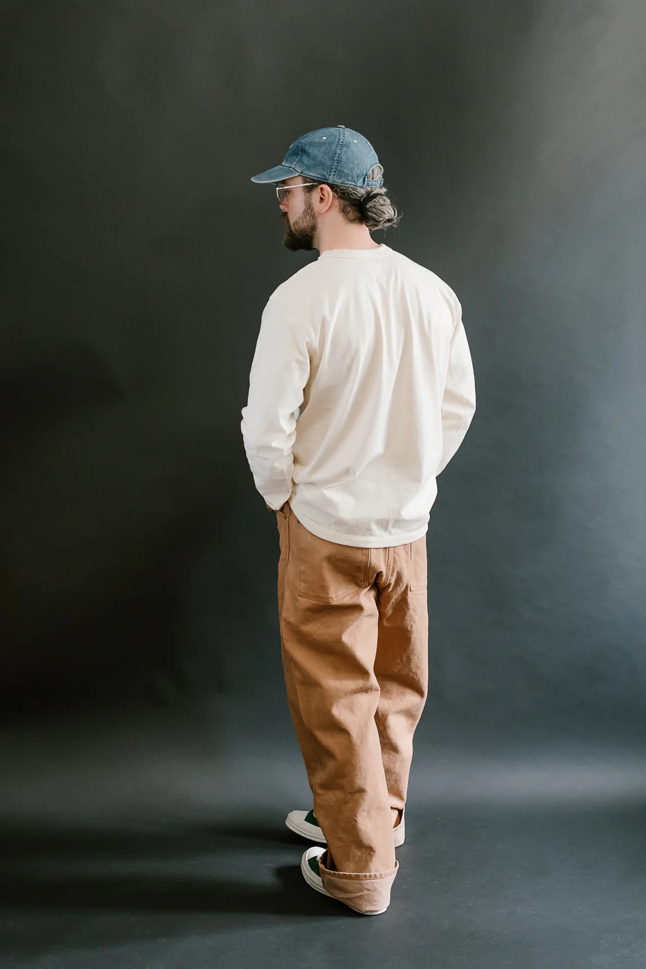 5222L - Flat Seam Heavyweight LS T-Shirt - Ecru - Image 7