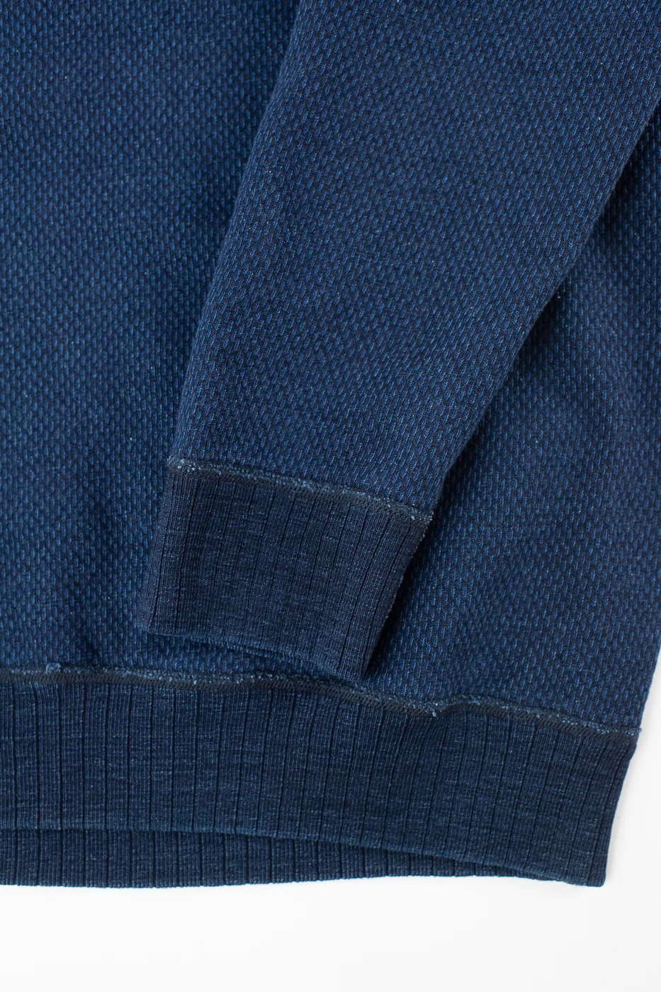 5409-3 - Yarn Dyed Sashiko Sweatshirt - Indigo - Image 3