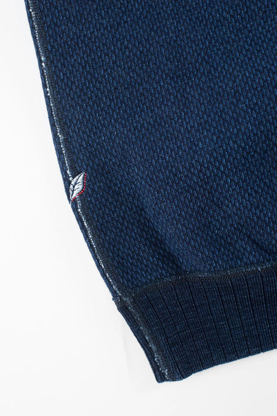 5409-3 - Yarn Dyed Sashiko Sweatshirt - Indigo - Image 4
