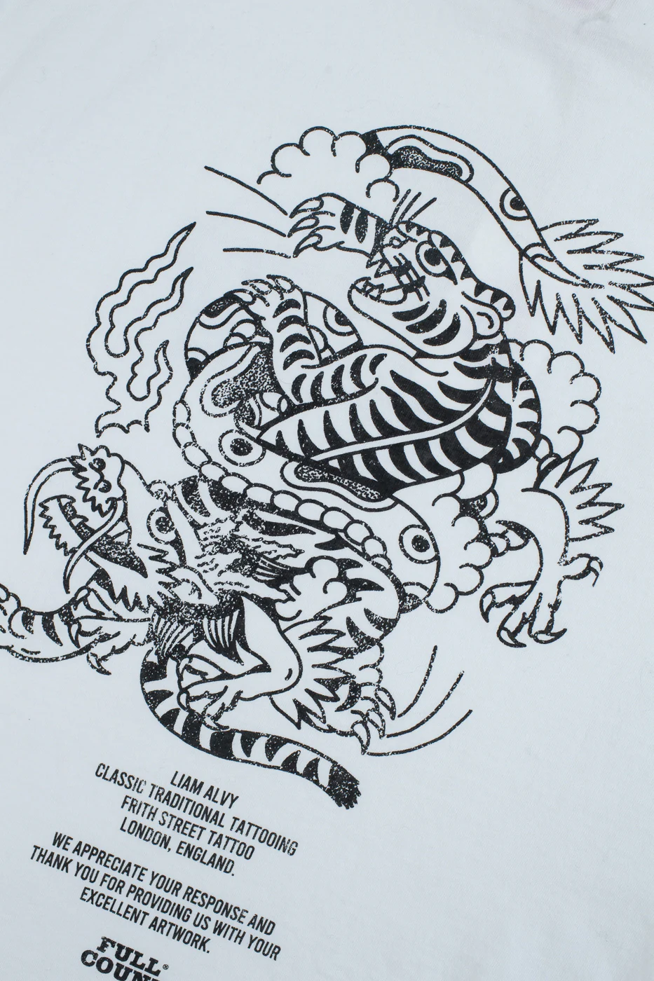 5500PT-15 - Tiger & Dragon T-Shirt - White - Image 2