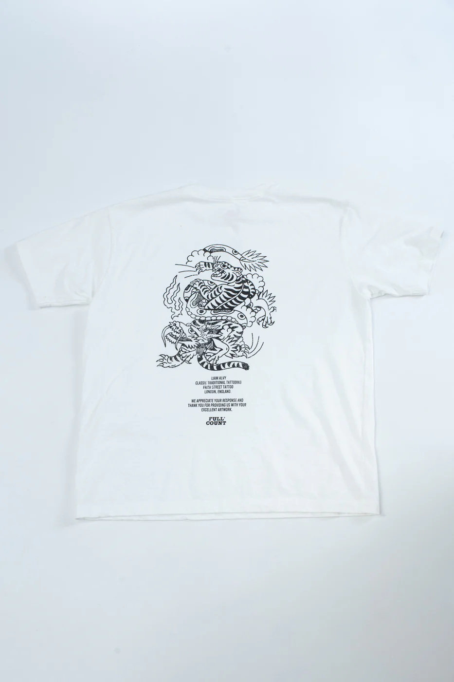 5500PT-15 - Tiger & Dragon T-Shirt - White - Image 6