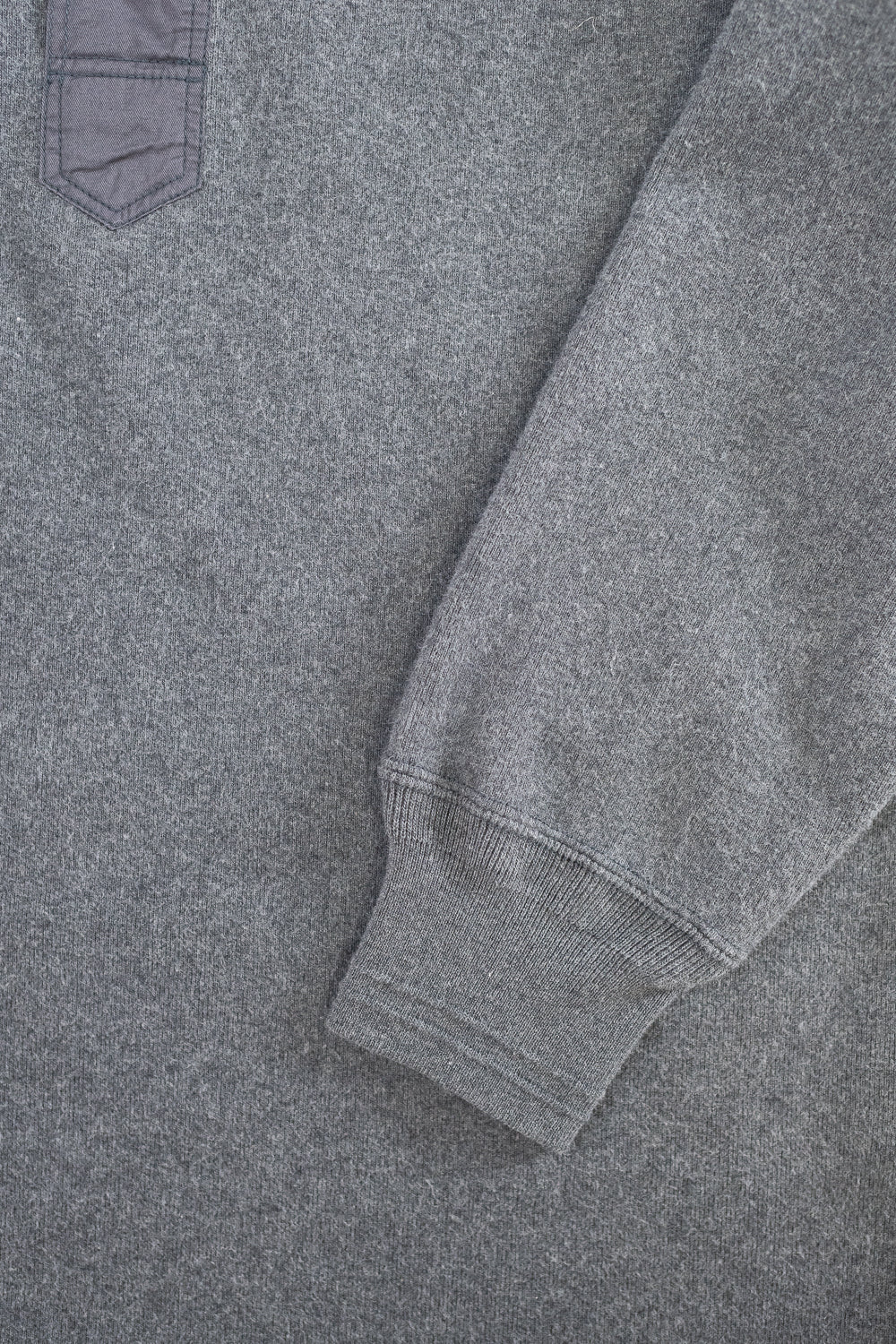 5502H - Cotton Rib Henley Neck L/S Shirt - Charcoal Black - Image 3