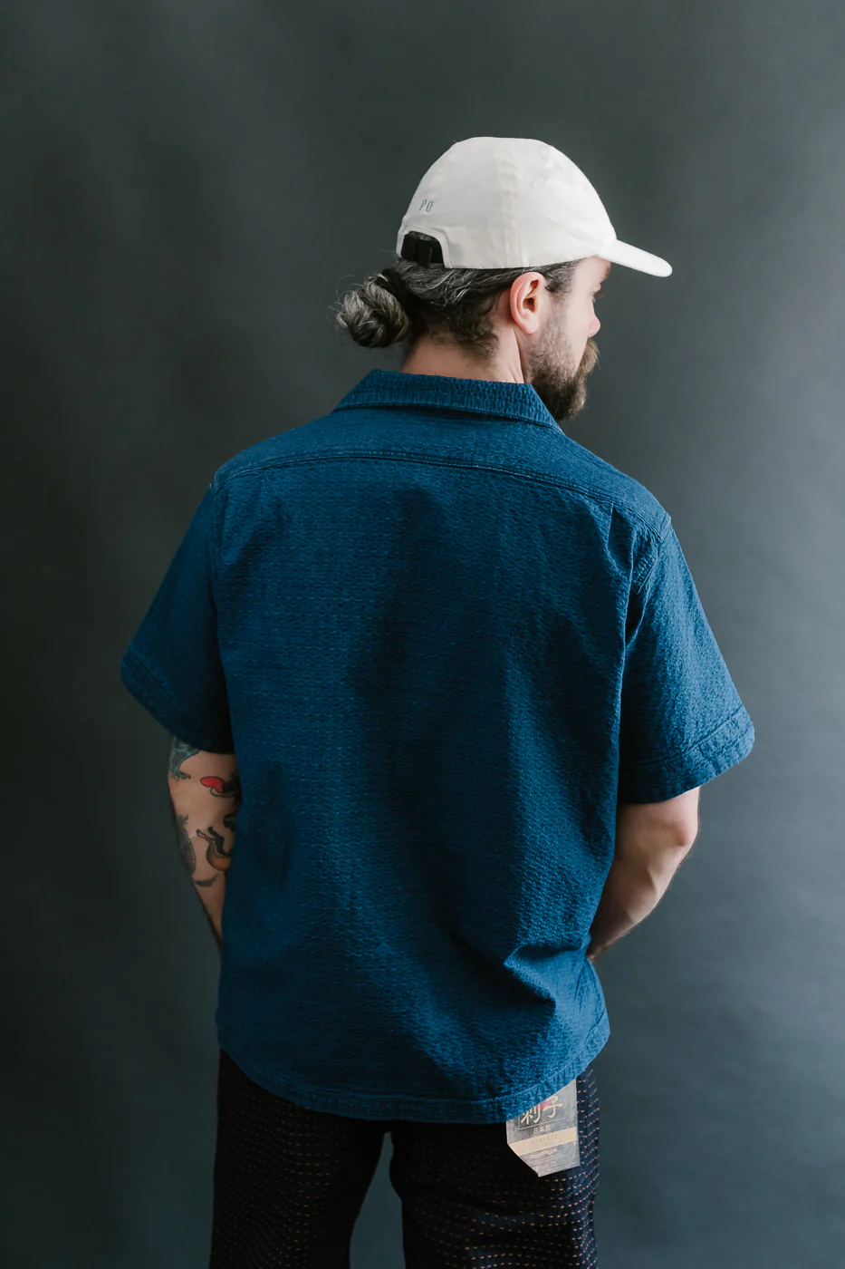 5724U - Dobby Short Sleeve Shirt - Distressed Indigo - Image 13
