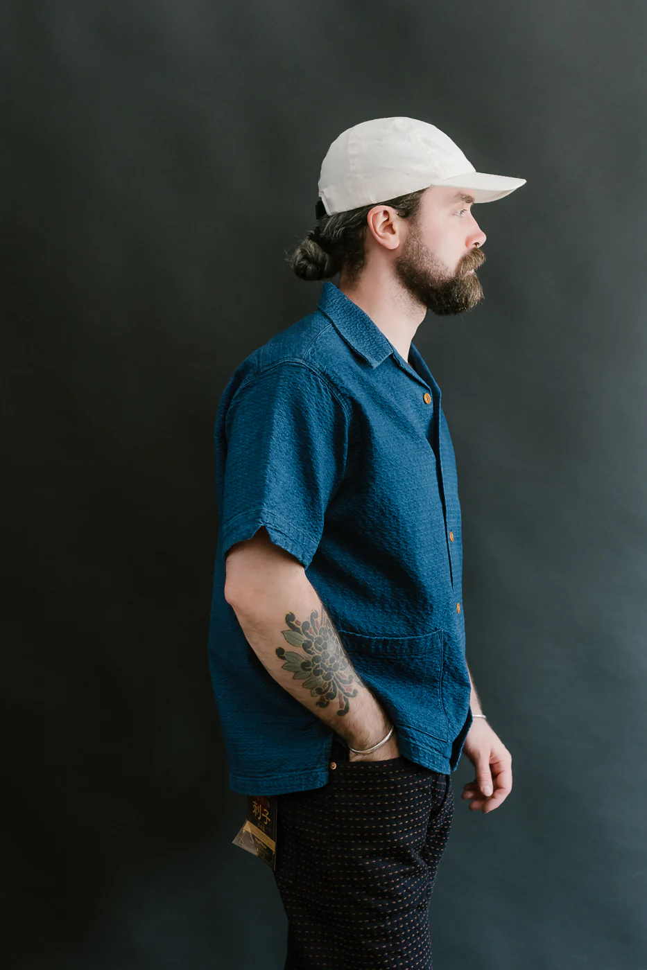 5724U - Dobby Short Sleeve Shirt - Distressed Indigo - Image 14