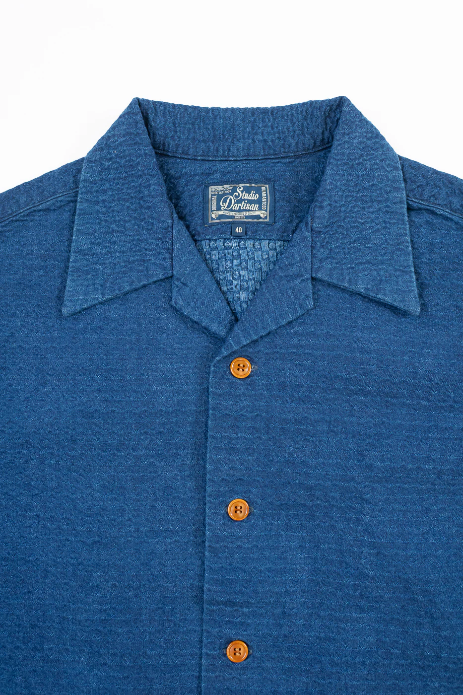 5724U - Dobby Short Sleeve Shirt - Distressed Indigo - Image 2
