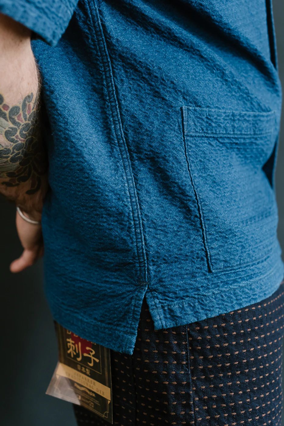 5724U - Dobby Short Sleeve Shirt - Distressed Indigo - Image 22