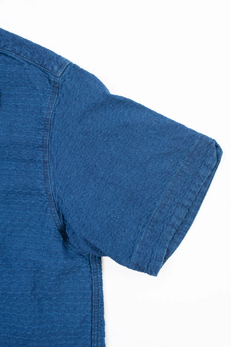 5724U - Dobby Short Sleeve Shirt - Distressed Indigo - Image 4