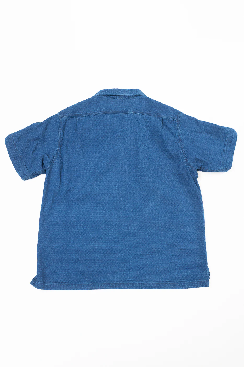 5724U - Dobby Short Sleeve Shirt - Distressed Indigo - Image 8