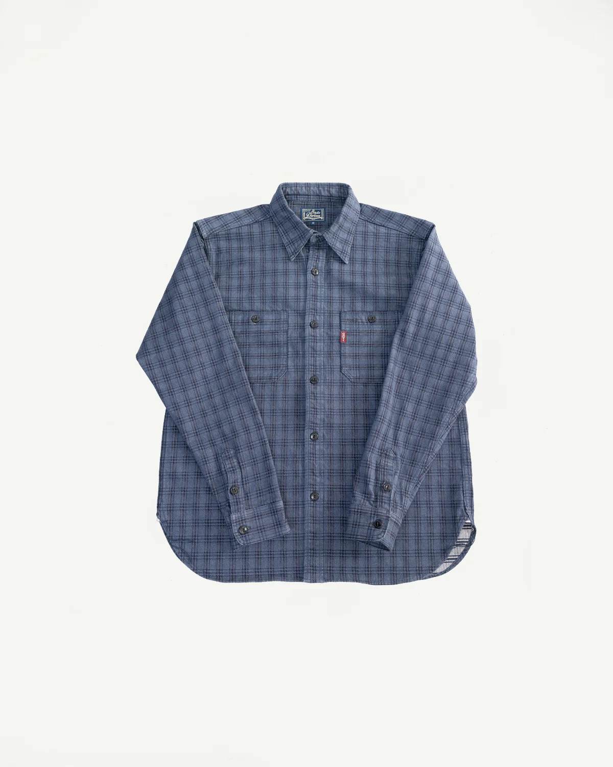 5734 - 13oz Jacquard Check Work Shirt - Navy
