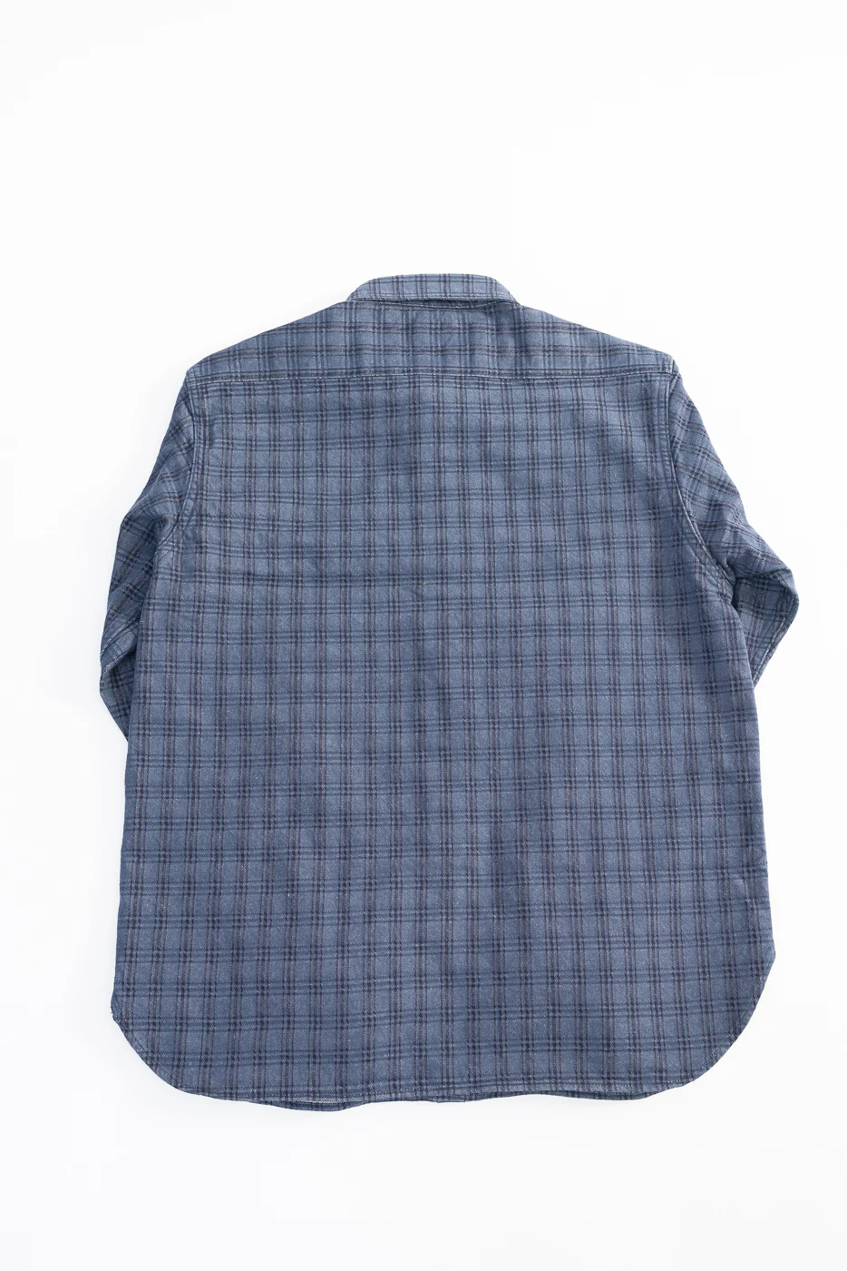 5734 - 13oz Jacquard Check Work Shirt - Navy - Image 5