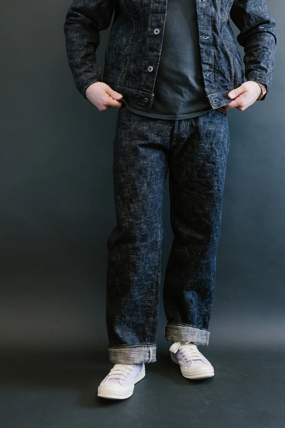 595-KA - 17oz "Kasuri" Slub Selvedge Denim - Retro Loose Straight - Image 11