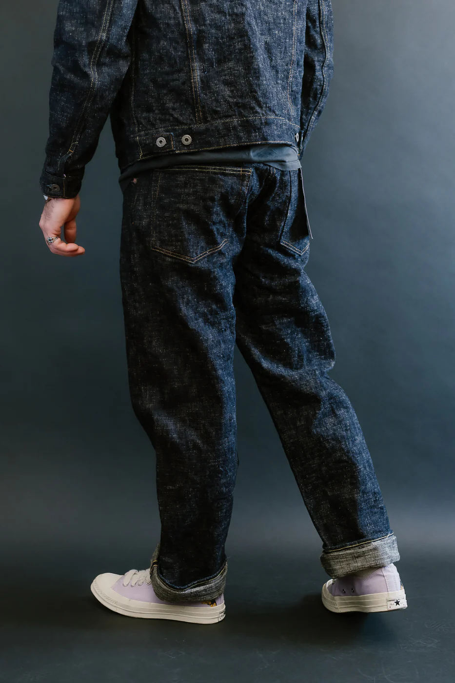 595-KA - 17oz "Kasuri" Slub Selvedge Denim - Retro Loose Straight - Image 15