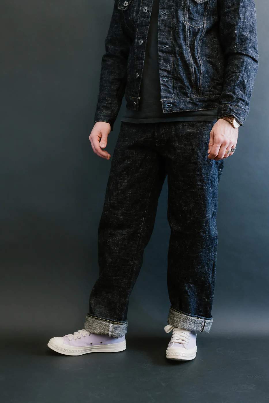 595-KA - 17oz "Kasuri" Slub Selvedge Denim - Retro Loose Straight - Image 16
