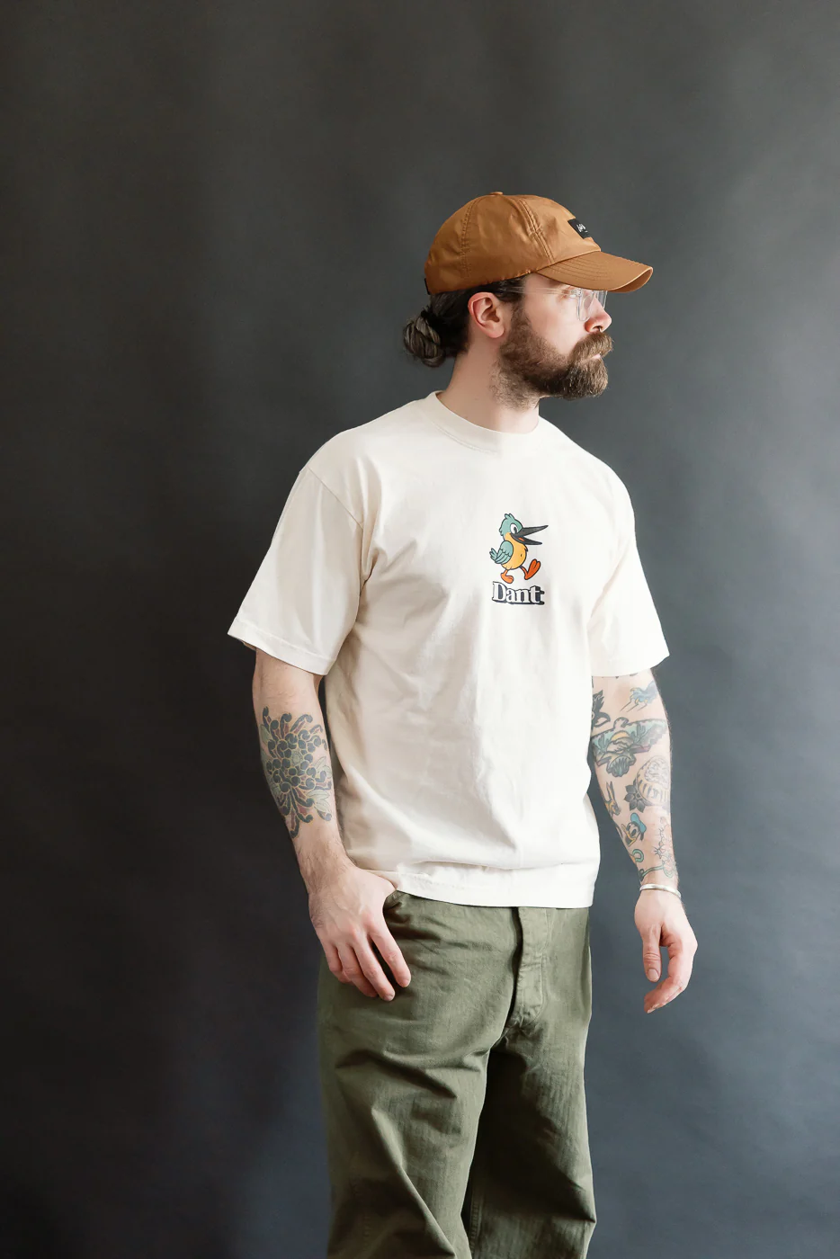6.5oz - Dant "Kingfisher" T-Shirt - Ecru - Image 14