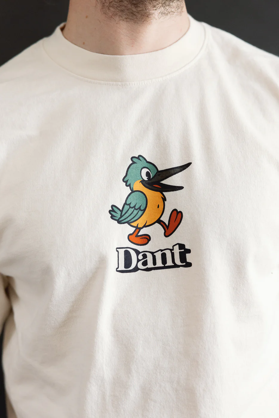 6.5oz - Dant "Kingfisher" T-Shirt - Ecru - Image 16