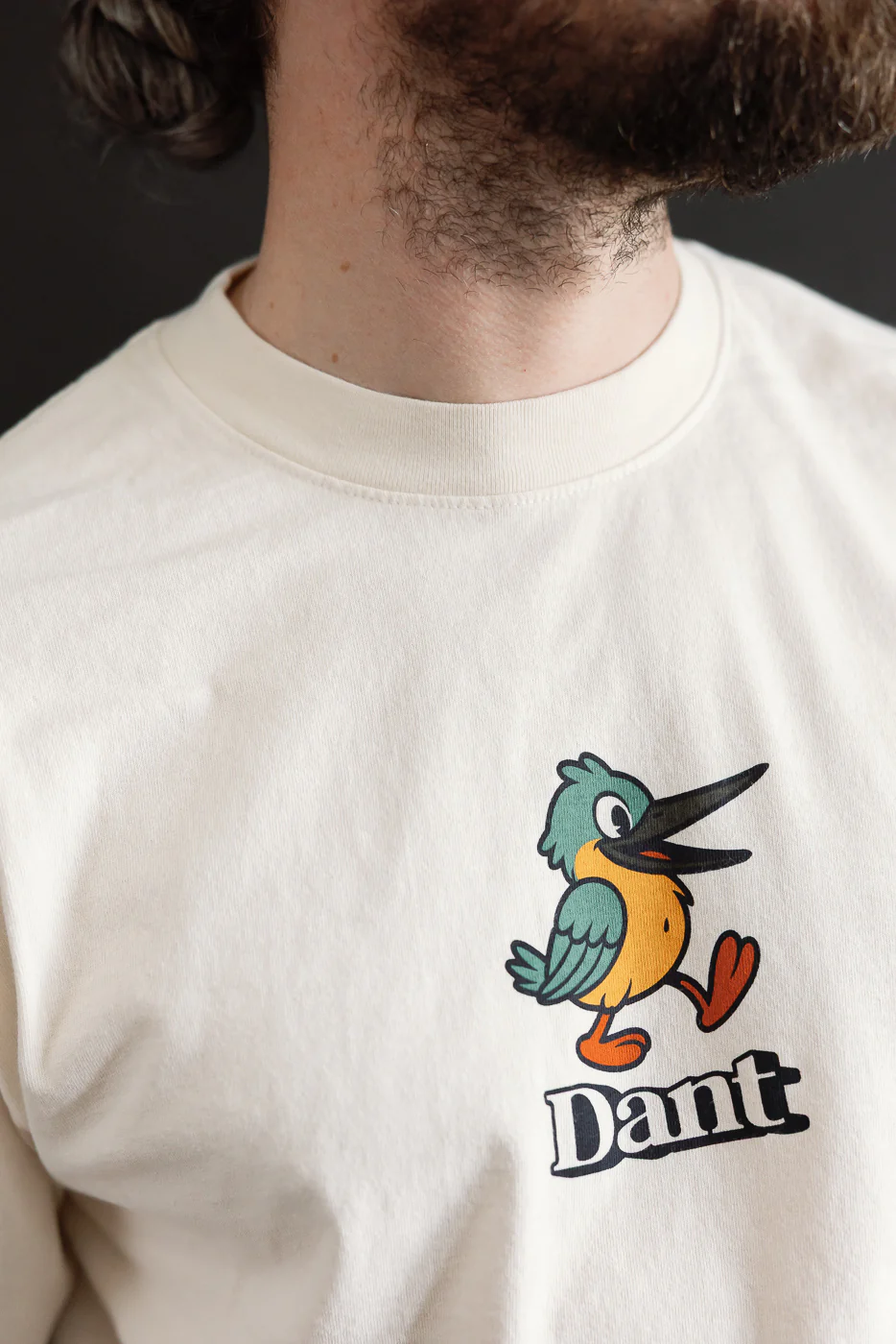 6.5oz - Dant "Kingfisher" T-Shirt - Ecru - Image 17