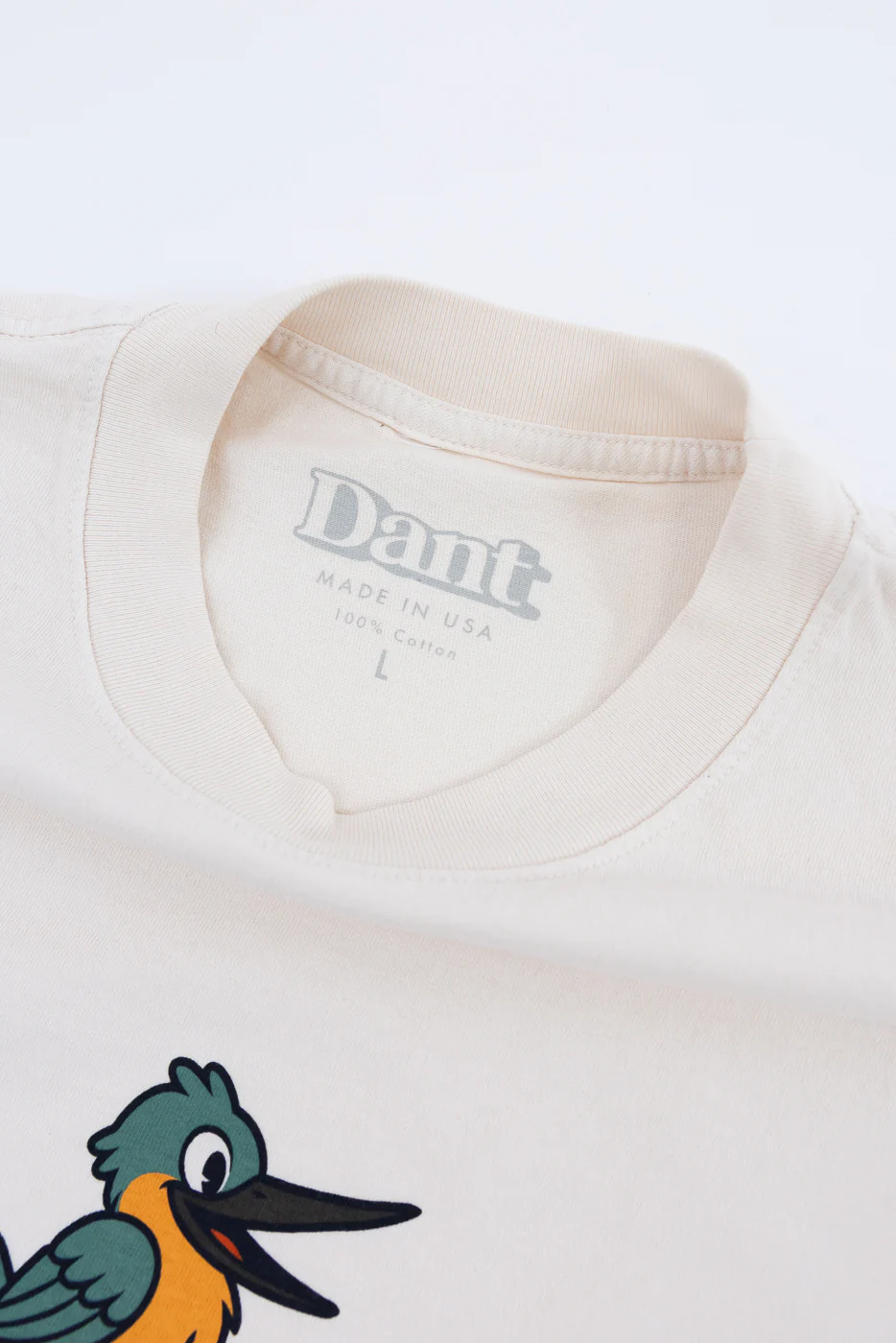 6.5oz - Dant "Kingfisher" T-Shirt - Ecru - Image 4