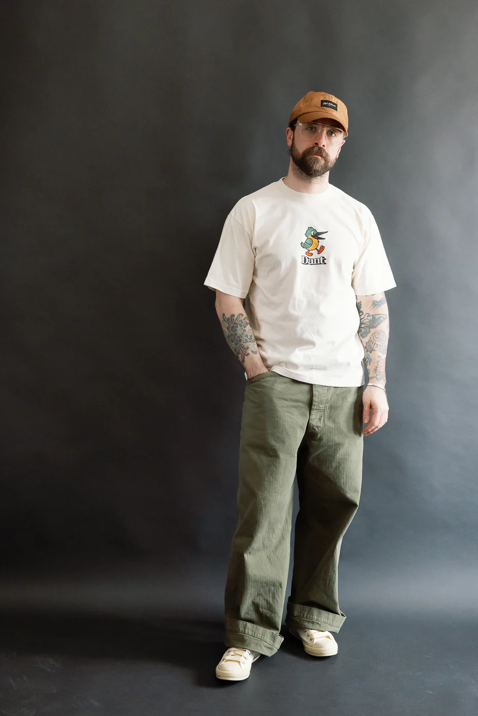 6.5oz - Dant "Kingfisher" T-Shirt - Ecru - Image 7