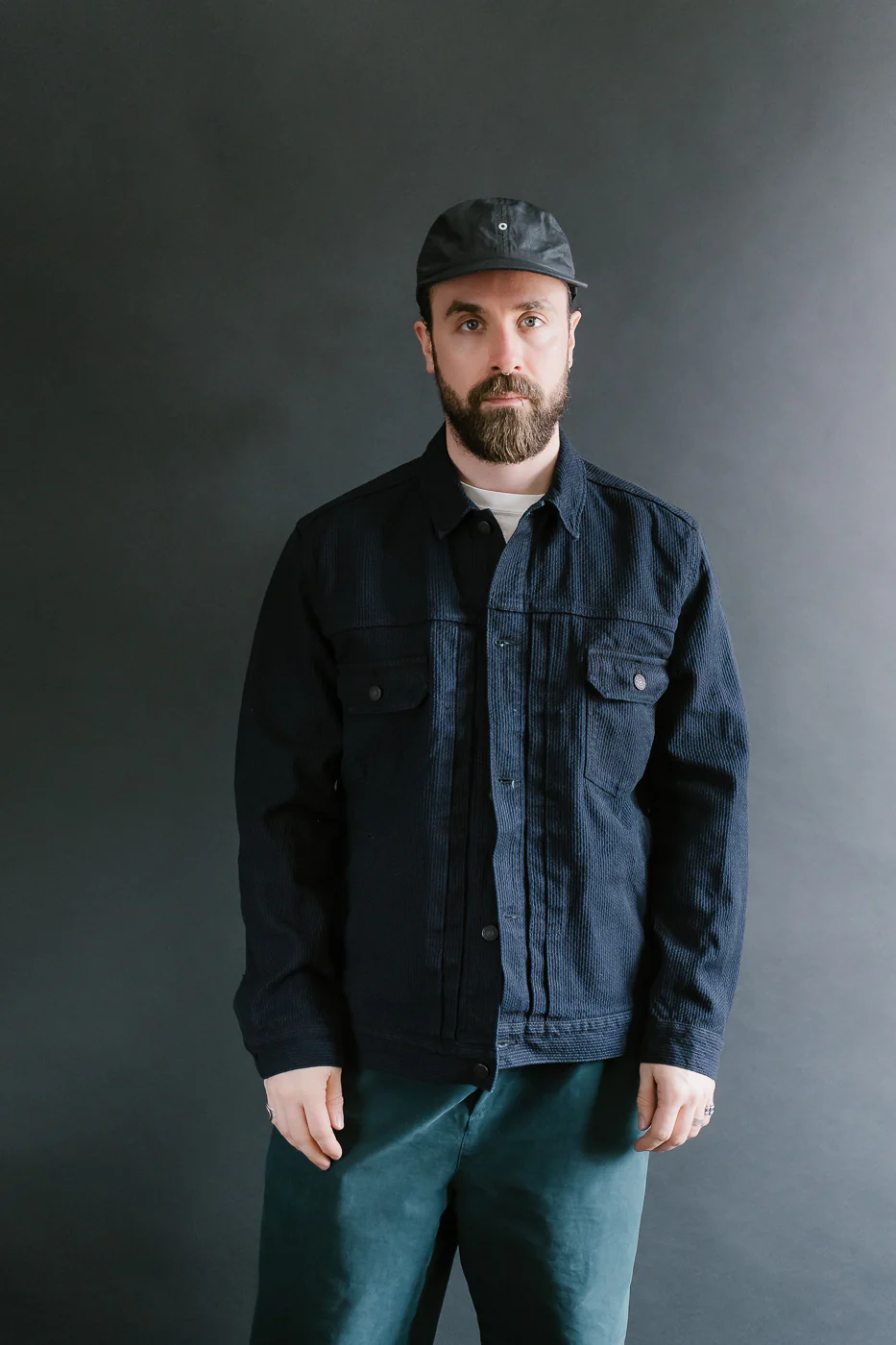 6220-ID - Sashiko Type II Jacket - Indigo x Black - Image 10