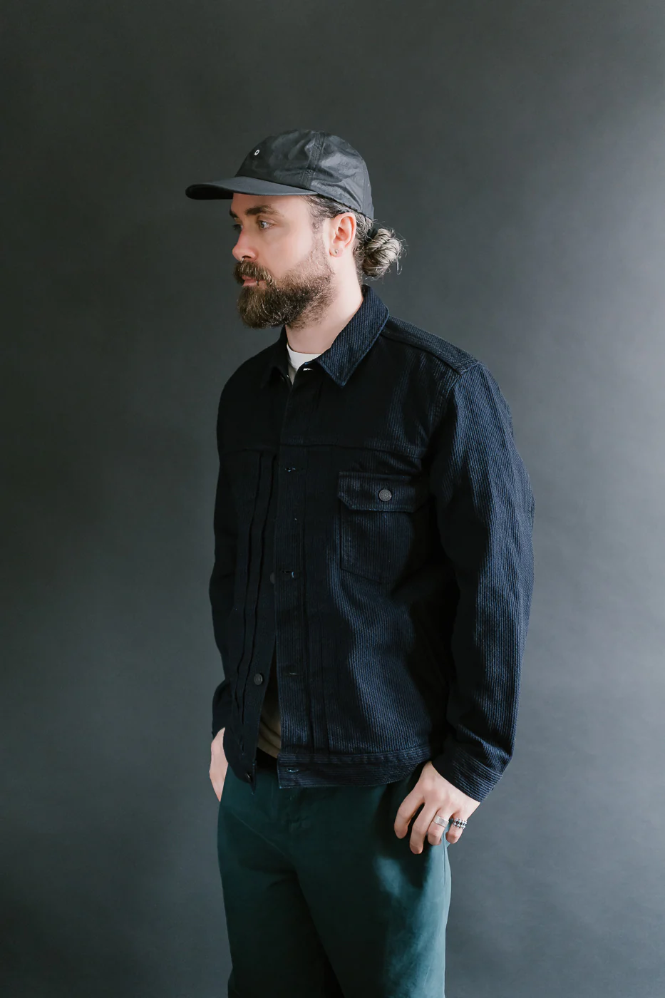 6220-ID - Sashiko Type II Jacket - Indigo x Black - Image 11