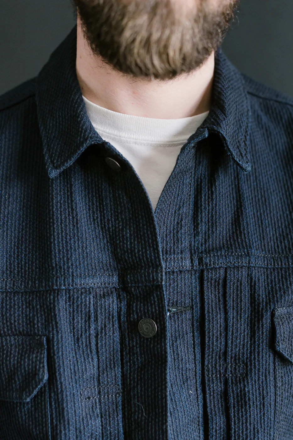 6220-ID - Sashiko Type II Jacket - Indigo x Black - Image 17
