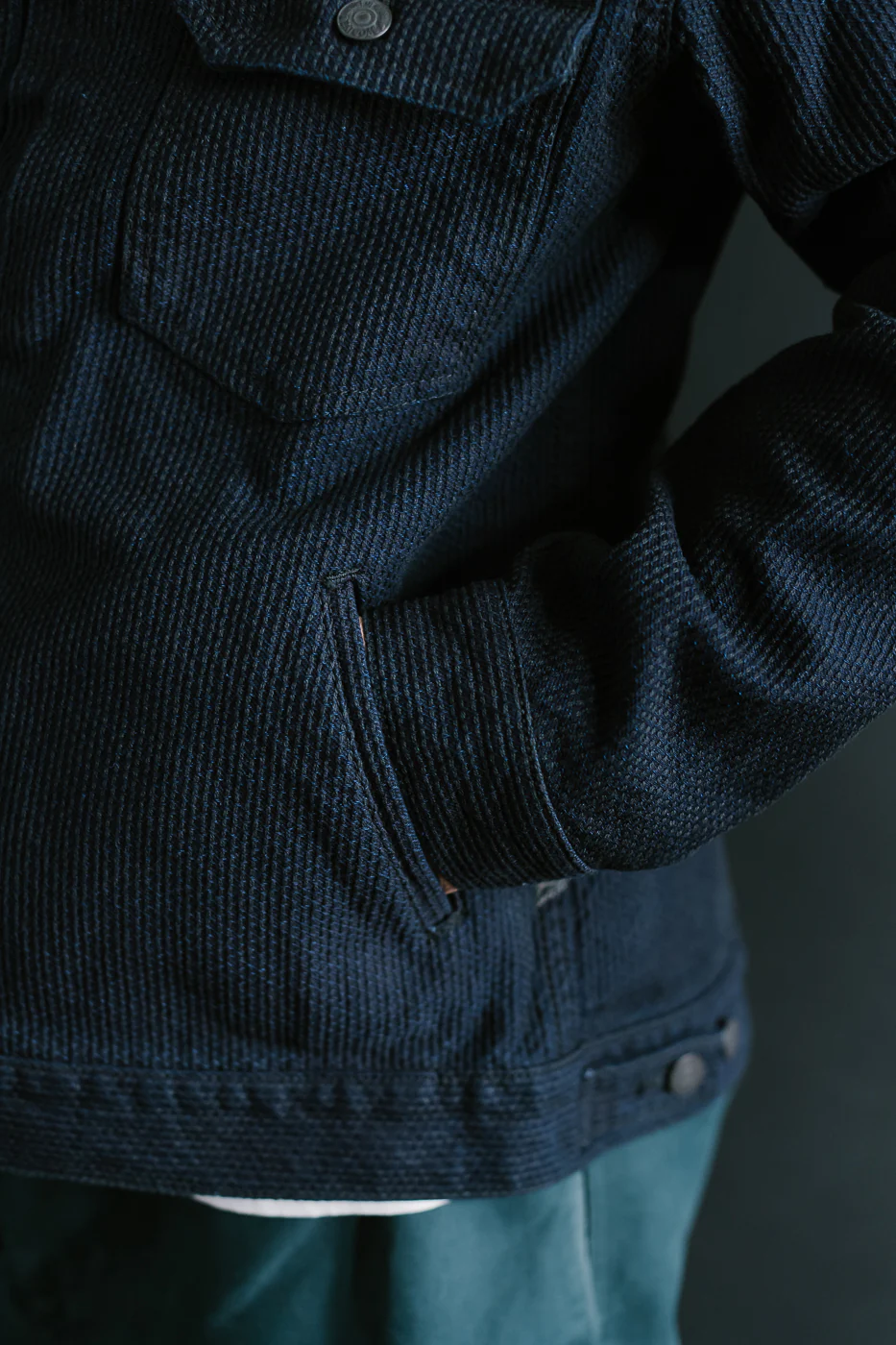 6220-ID - Sashiko Type II Jacket - Indigo x Black - Image 22