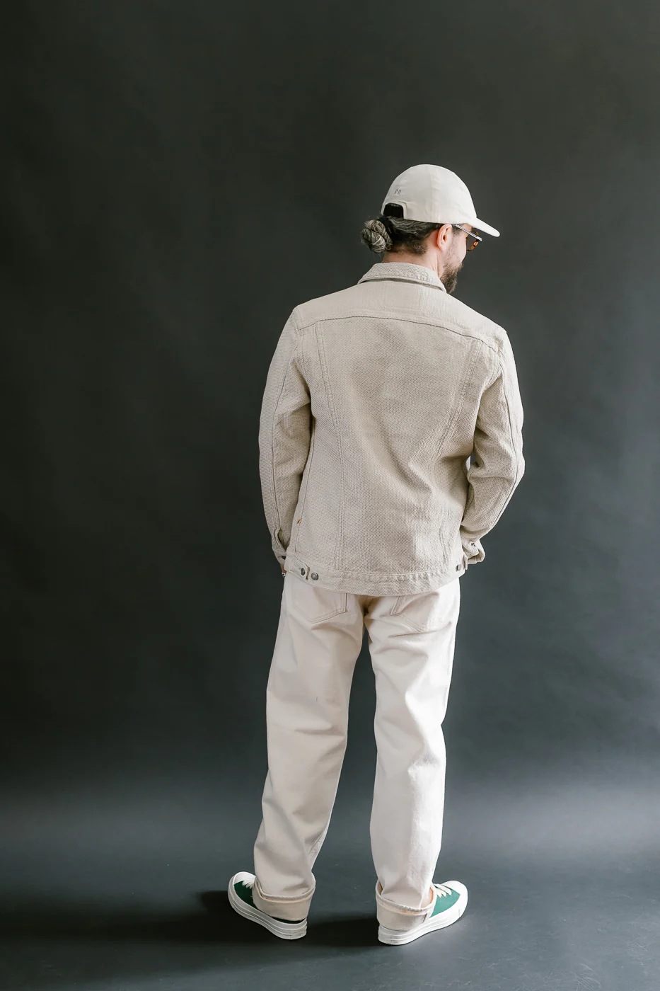 6220-IV - Sashiko Type II Jacket - Ivory x Beige - Image 11