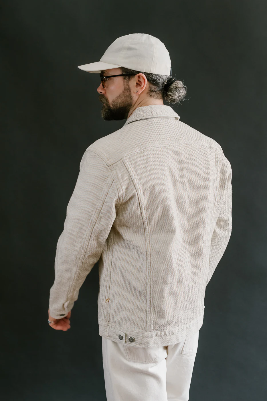 6220-IV - Sashiko Type II Jacket - Ivory x Beige - Image 14