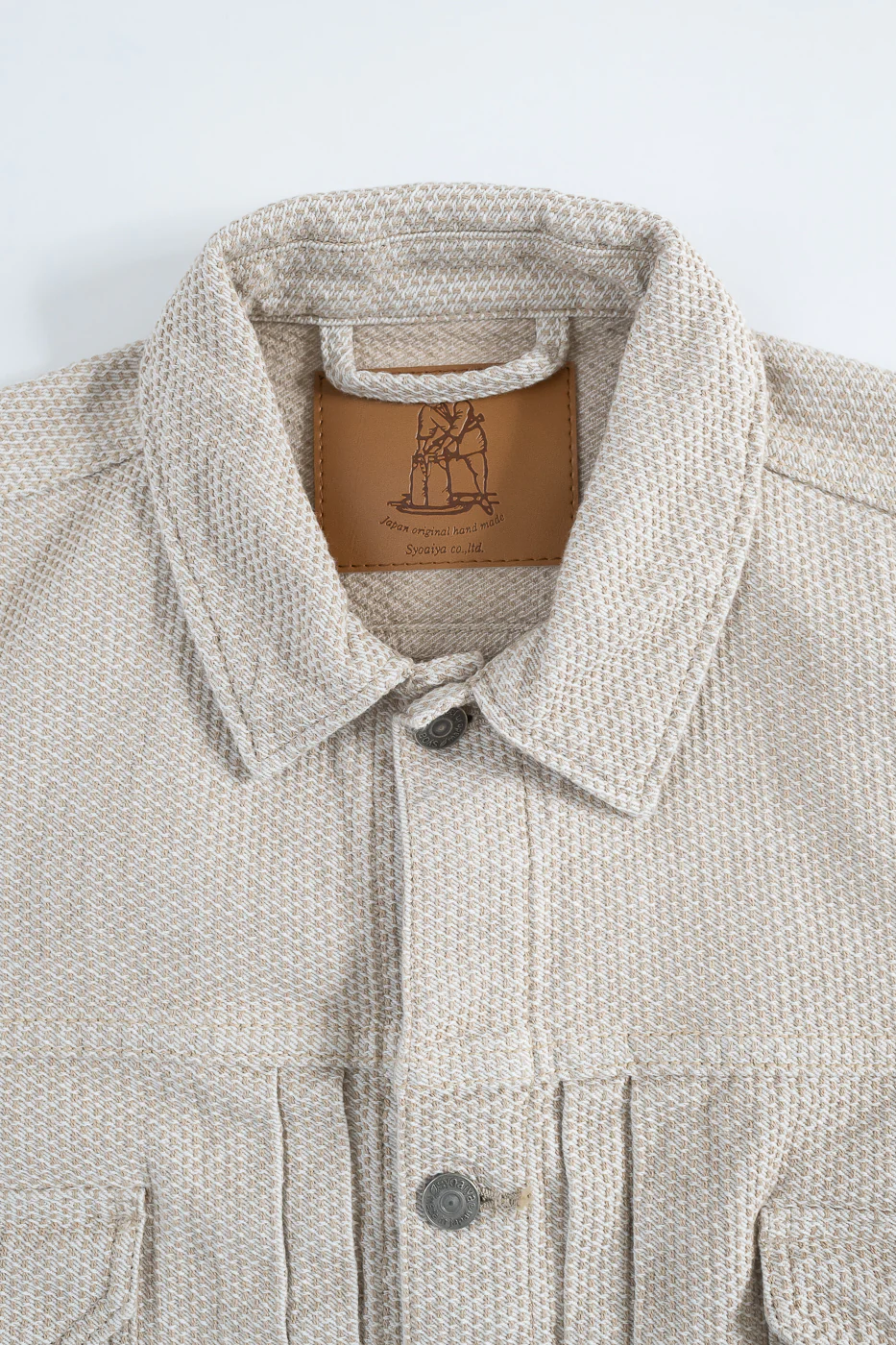 6220-IV - Sashiko Type II Jacket - Ivory x Beige - Image 2