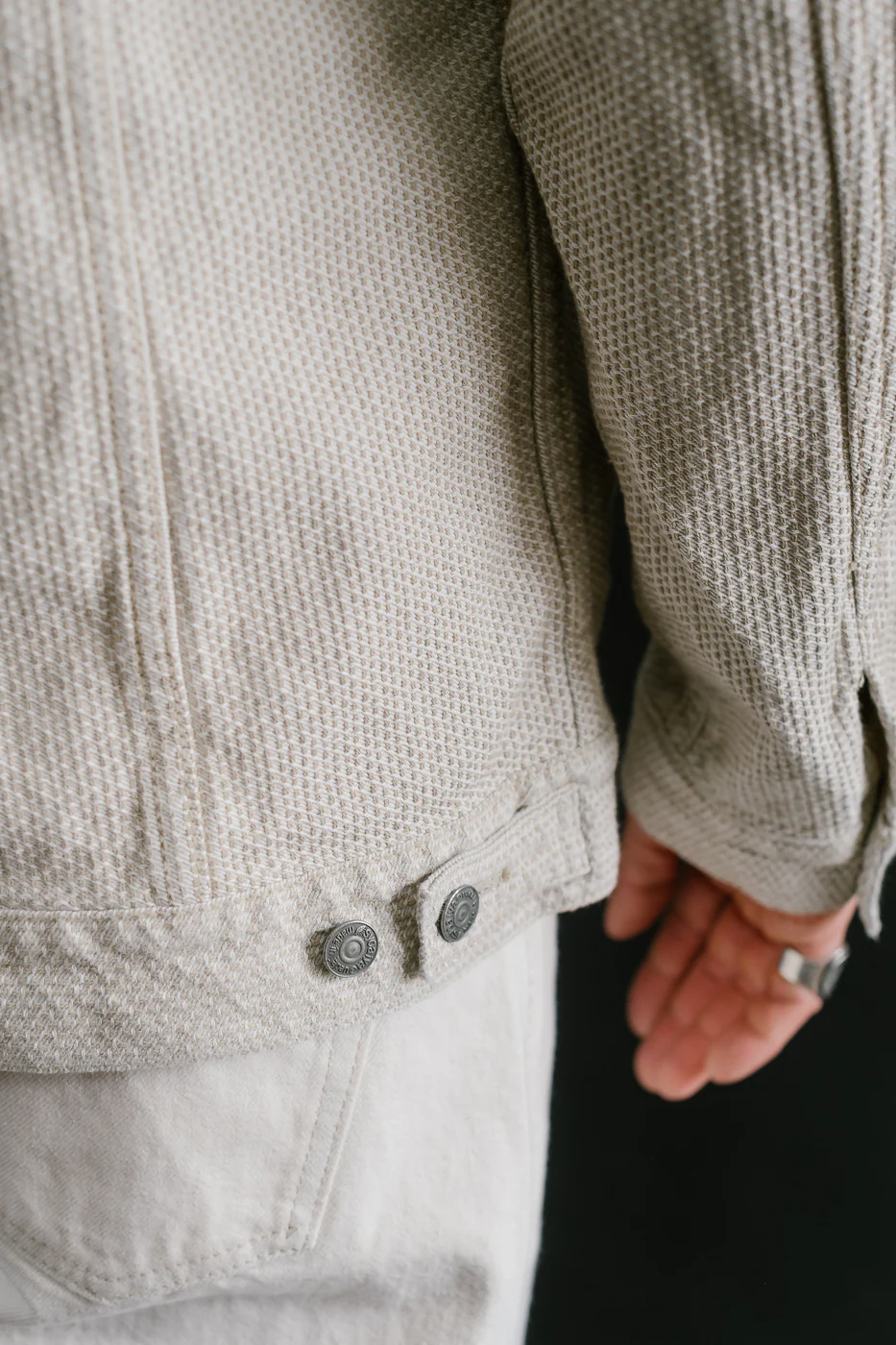 6220-IV - Sashiko Type II Jacket - Ivory x Beige - Image 25