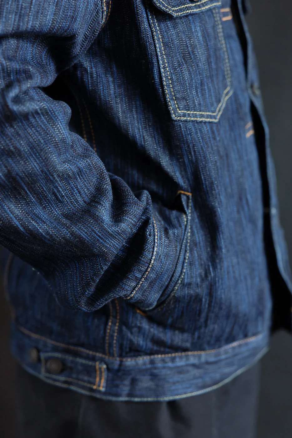 6225-D - 14.5oz "Dark Waterfall" Selvedge Type II Jacket - Indigo - Image 21