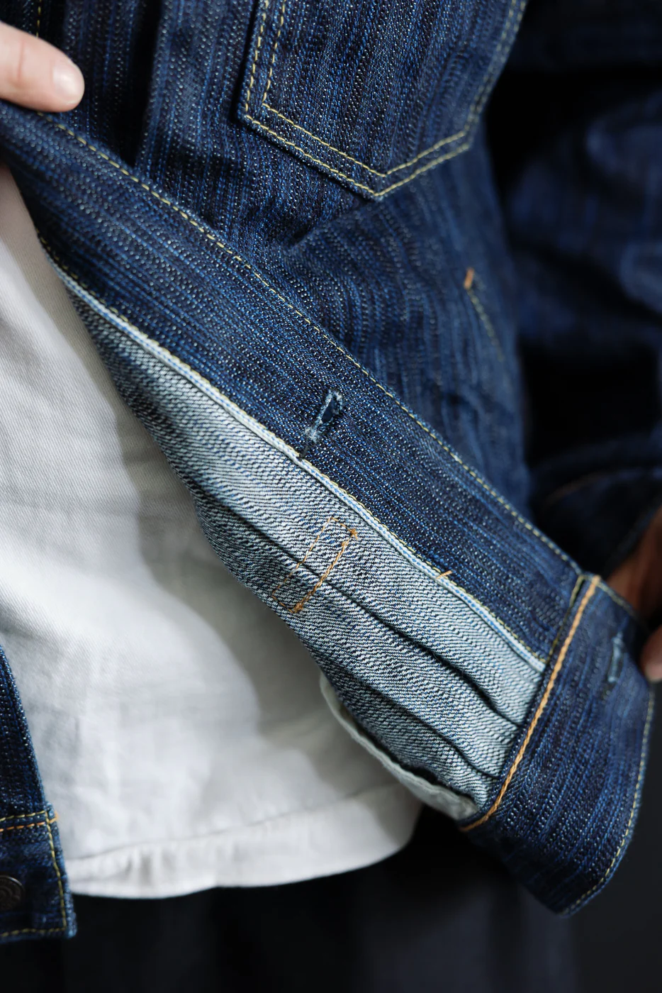 6225-D - 14.5oz "Dark Waterfall" Selvedge Type II Jacket - Indigo - Image 24