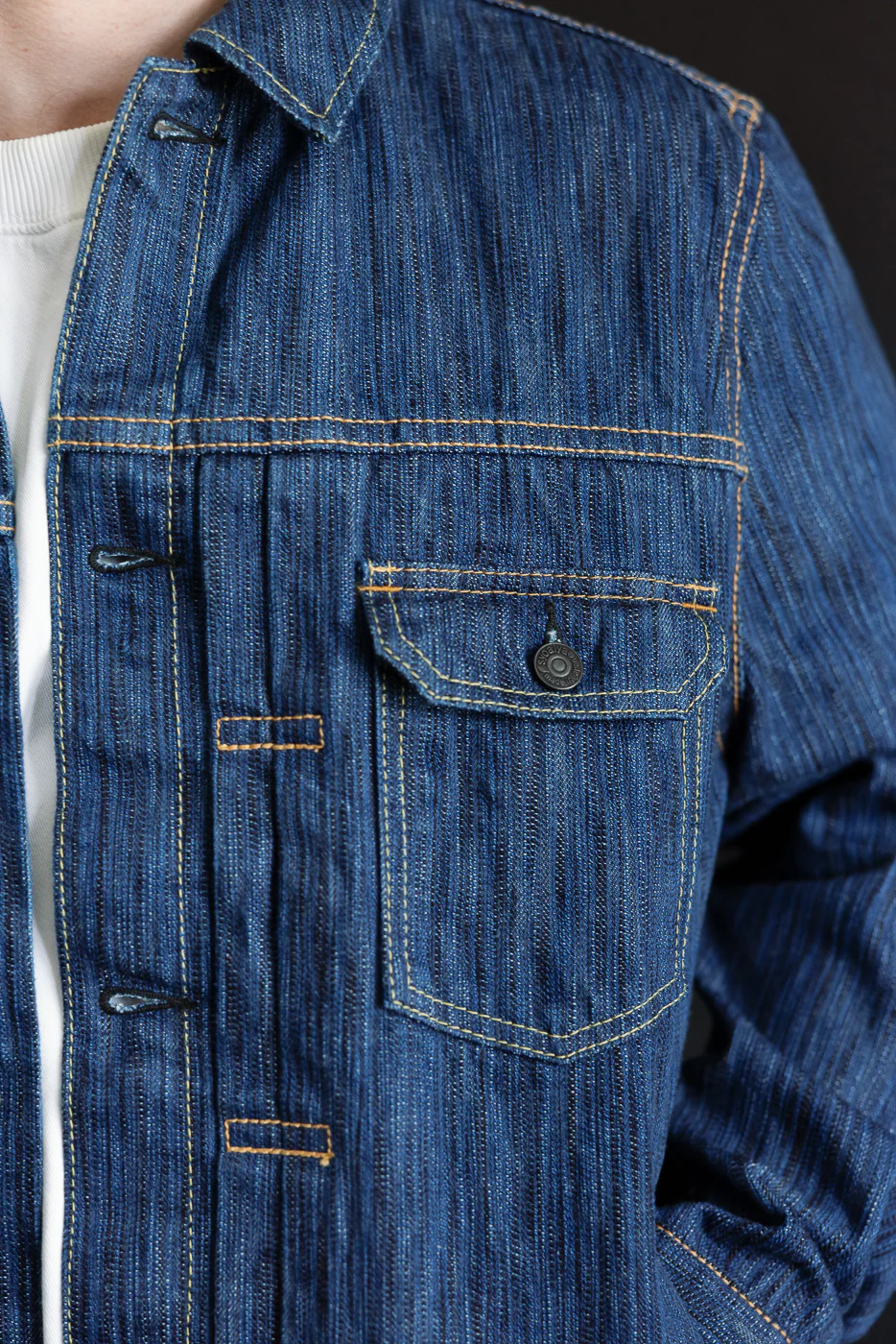 6225-L - 14.5oz "Light Waterfall" Selvedge Type II Jacket - Indigo - Image 21